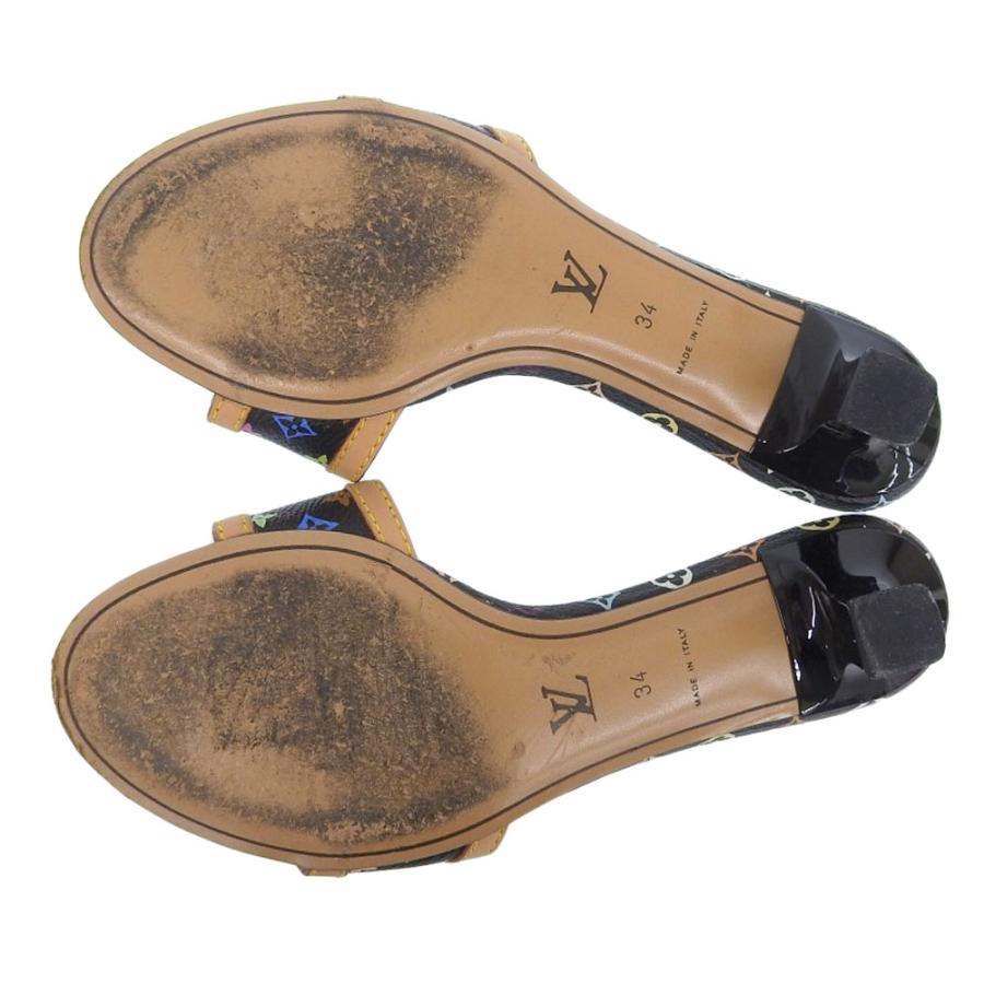 美品 LOUIS VUITTON ルイヴィトン モノグラム マルチカラー ミュール