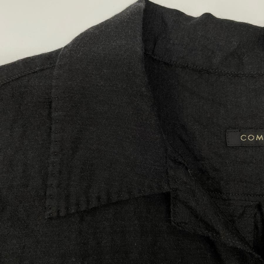 COMOLI コモリ 23SS ブラック X01-02019 ウールシルク半袖オープン