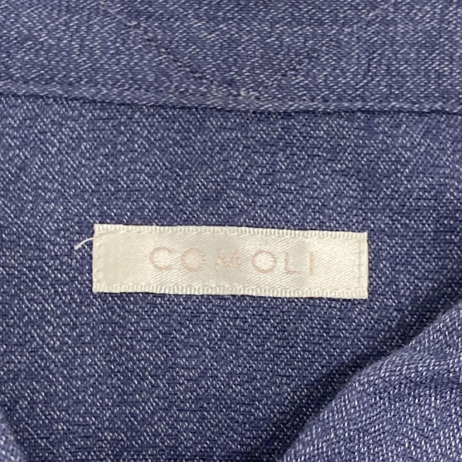 COMOLI コモリ 21AW ブルー U03-02005 ヨリ杢 ワークシャツ 2 トップス  