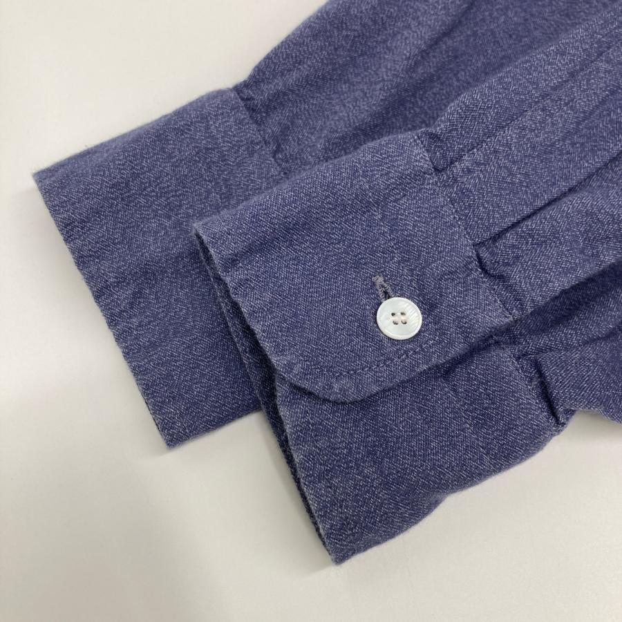 COMOLI コモリ 21AW ブルー U03-02005 ヨリ杢 ワークシャツ 2 COMOLI コモリ 21AW ブルー U03-02005 ヨリ杢 ワークシャツ 2