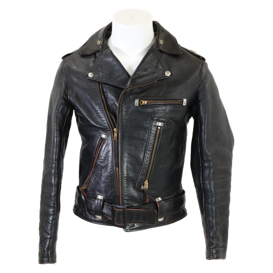 THE REAL McCOY’S ダブルライダースジャケット 黒 THE REAL MCCOY'S ザリアルマッコイズ xBUCO J-27 レザー ダブル