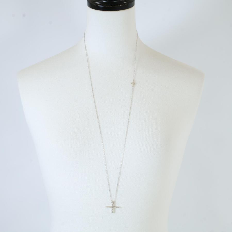 美品 MIZUKI ミズキ 14KT クロスモチーフ ネックレス ホワイトゴールド