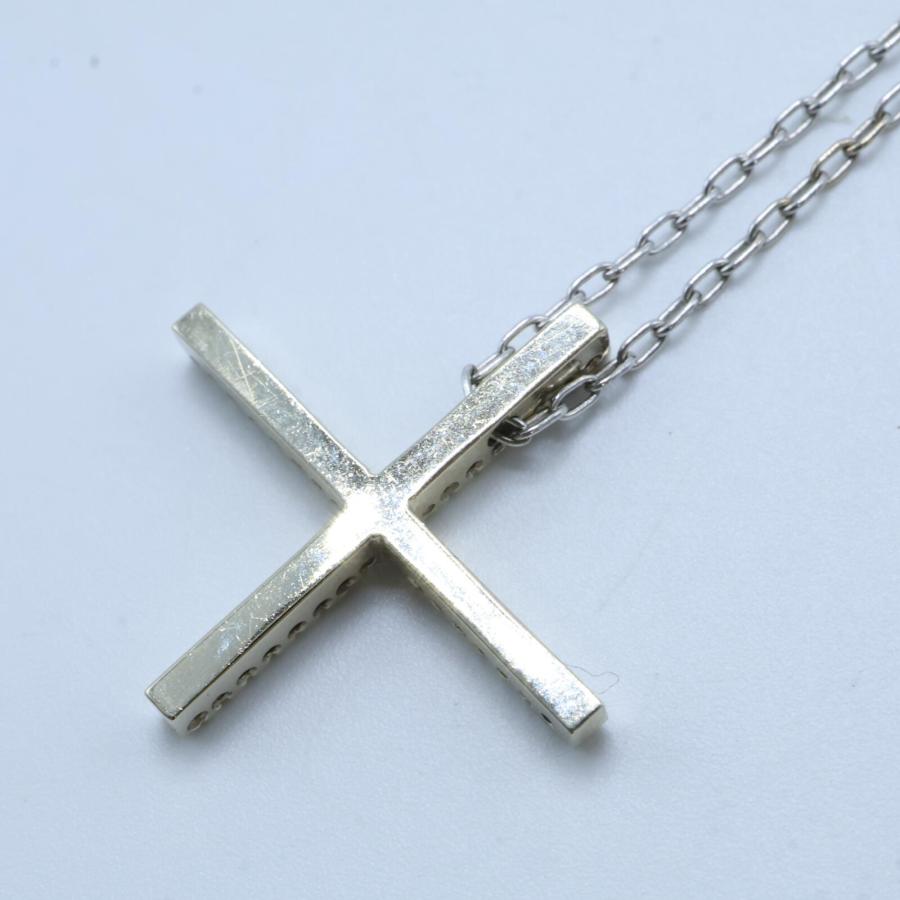 美品 MIZUKI ミズキ 14KT クロスモチーフ ネックレス ホワイトゴールド
