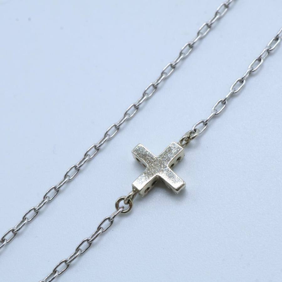 美品 MIZUKI ミズキ 14KT クロスモチーフ ネックレス ホワイトゴールド