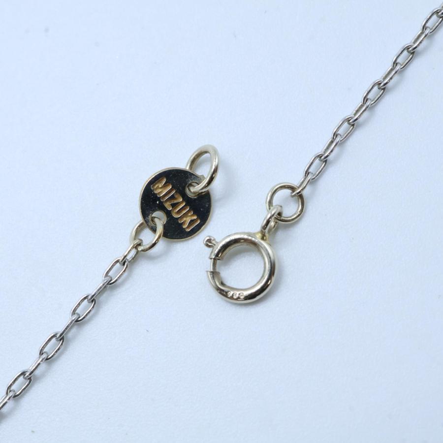 美品 MIZUKI ミズキ 14KT クロスモチーフ ネックレス ホワイトゴールド