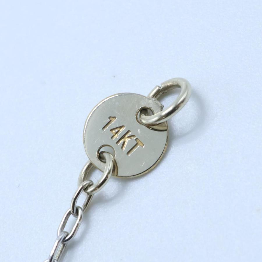 美品 MIZUKI ミズキ 14KT クロスモチーフ ネックレス ホワイトゴールド