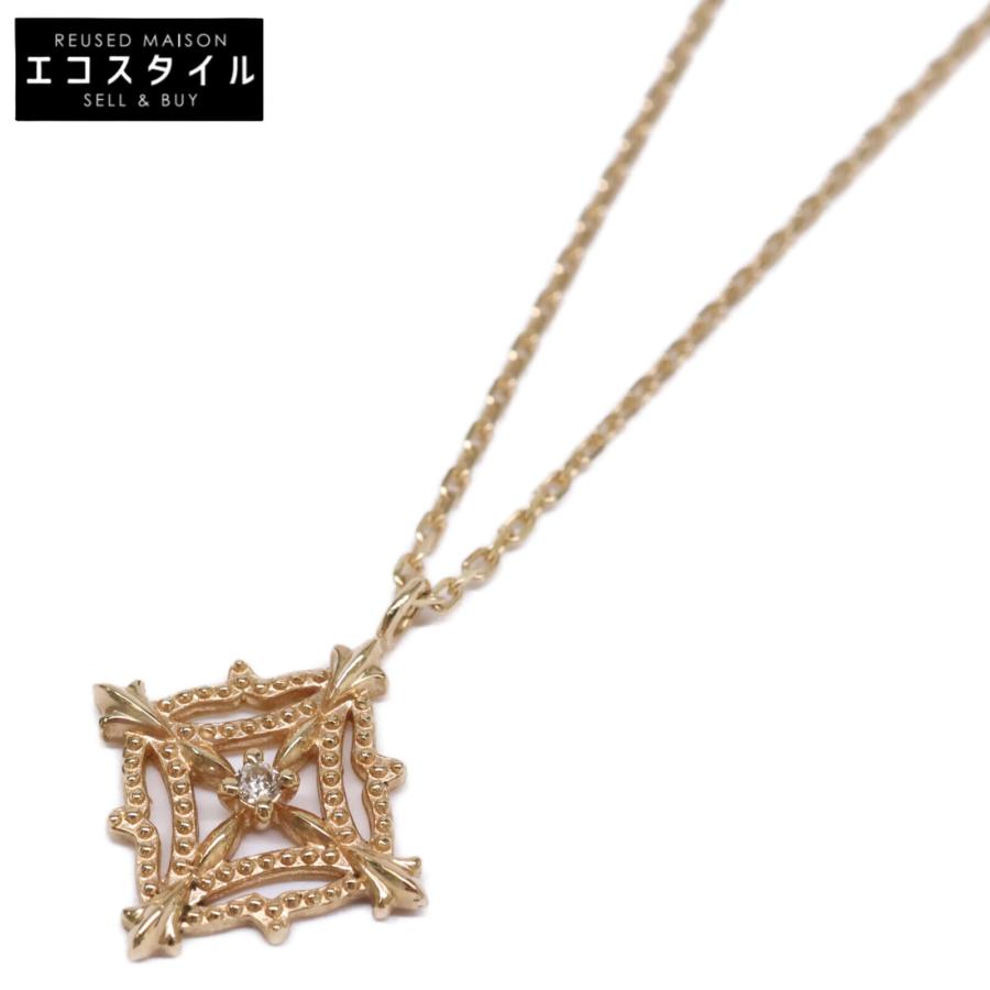 agete 美品 アガット K10 .006 ダイヤモンド クインツデザイントップ 