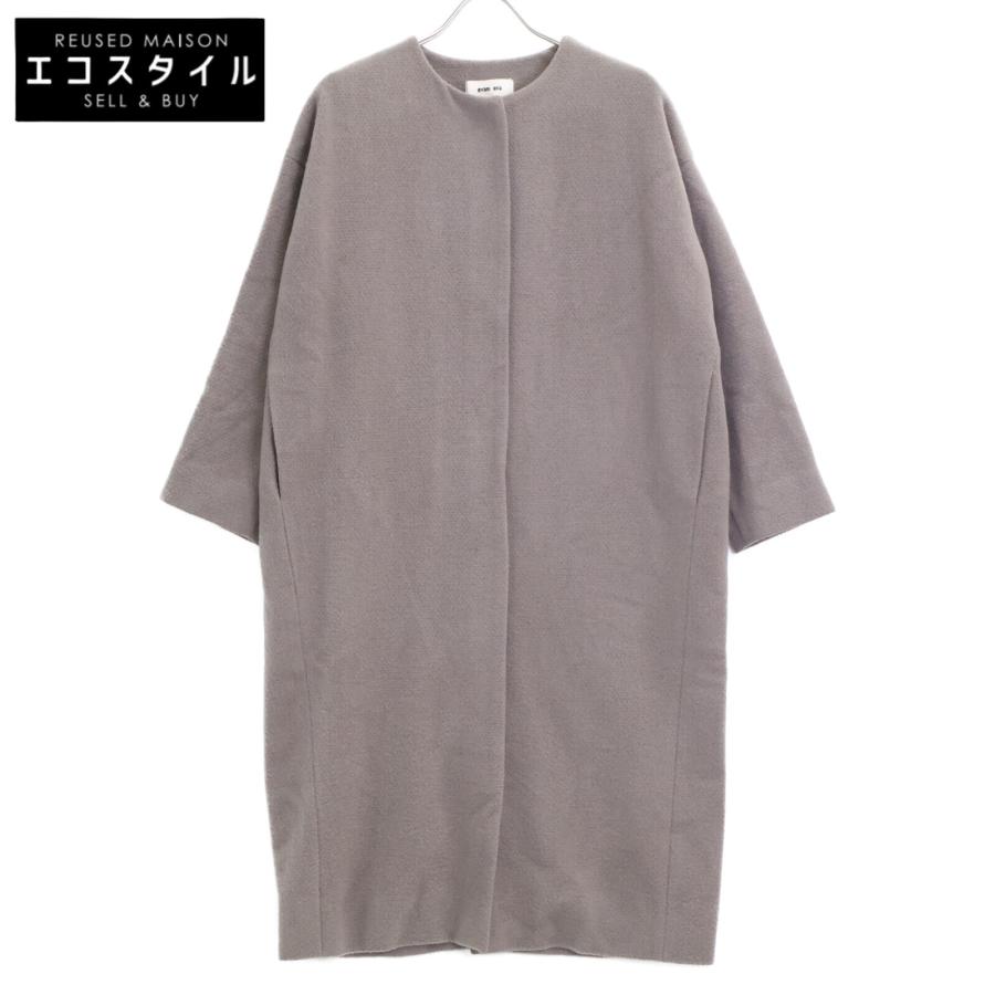 evam eva エヴァムエヴァ チャコール E213T147 ウールアンゴラ ノー