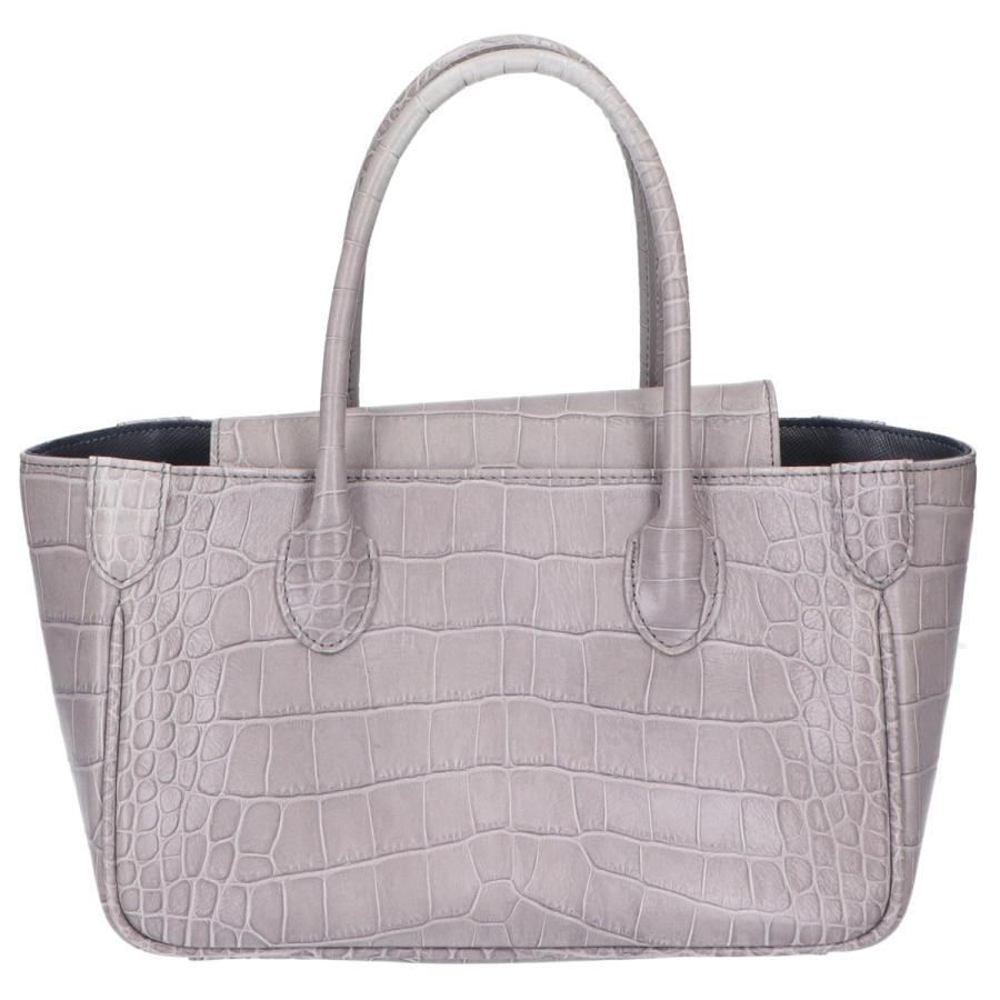 ADMJグレー レザー トートバッグ