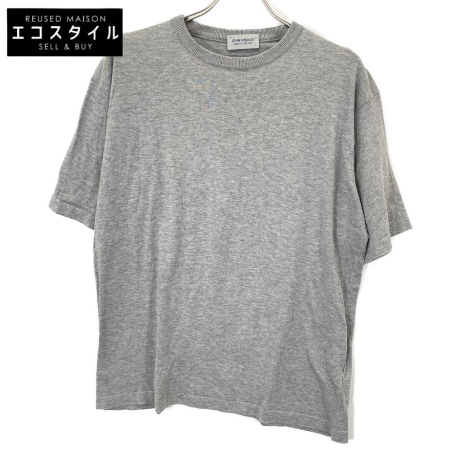 JOHN SMEDLEY ジョンスメドレー グレー コットン100 サマーニット L 