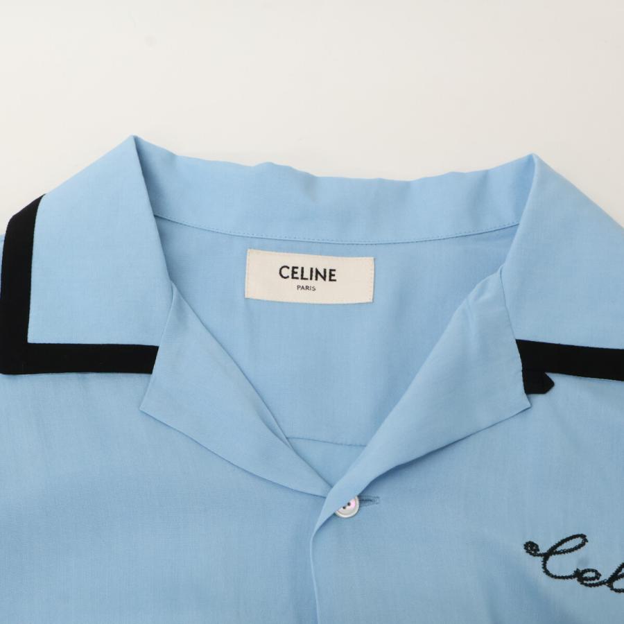 セリーヌ CELINE ブラック　ボーリングシャツ　38 CELINE（セリーヌ） ボウリングシャツ 2C946387Z.12NC メンズ 半袖