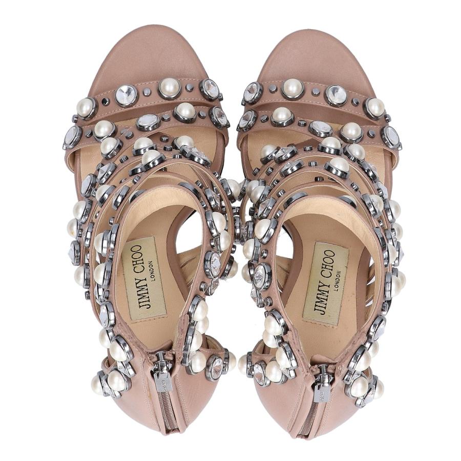 JIMMY CHOO ジミーチュウ ビジュー/スタッズ付 クロスストラップ