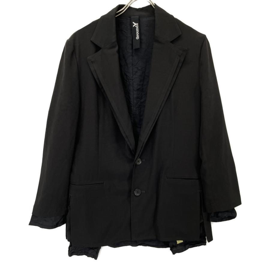 Ground Y グラウンドワイ ブラック GA-J02-500 CREPE de CHINE ダブル