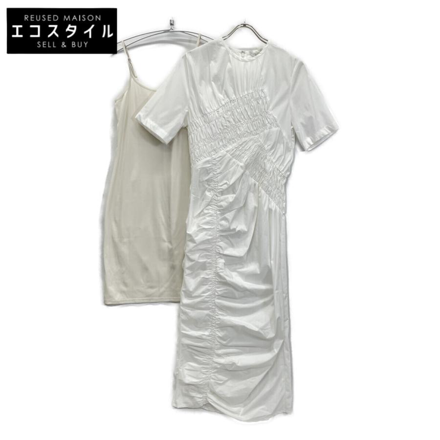 CLANE クラネ 25SS 18112-5182 ホワイト RANDOM SHIRRING ONEPIECE 1