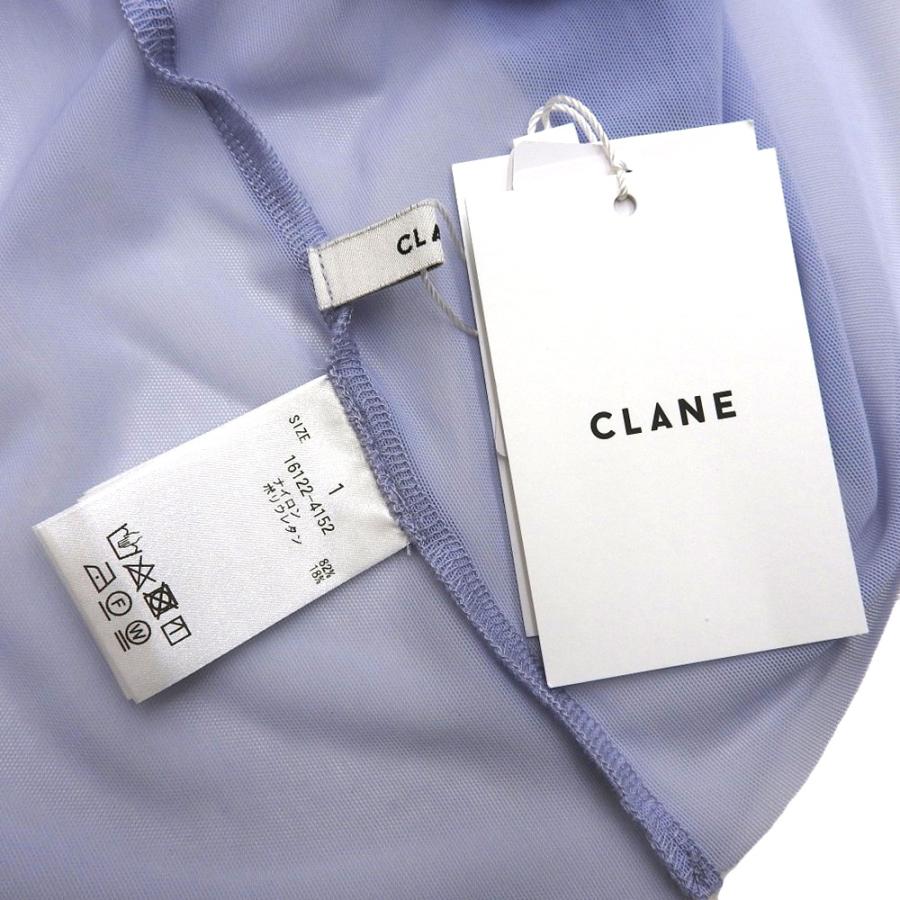クラネ 新品同様 SHEER MESH CURVE SLEEVE TOPS トップス レディース ブルー 1 16122-4152 24SS 1 新品同様 CLANE クラネ SHEER MESH CURVE SLEEVE TOPS トップス
