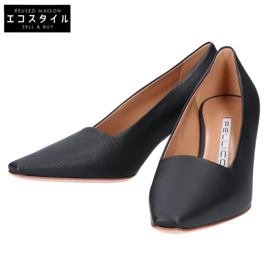 PELICO パンプス　フラット　レザー　ブラック　サイズ37 PELICO パンプス フラット レザー ブラック サイズ37 PELLICO ペリーコ