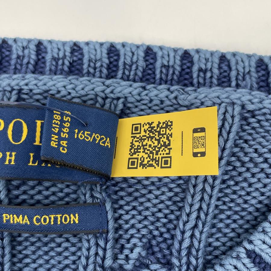 極美品】ポロラルフローレン大人気コットンケーブルニット ネイビー