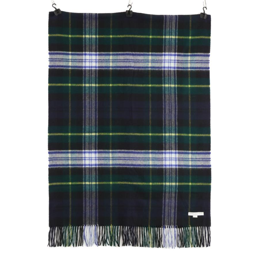 美品 Johnstons ジョンストンズ タータンチェック カシミヤ フリンジ