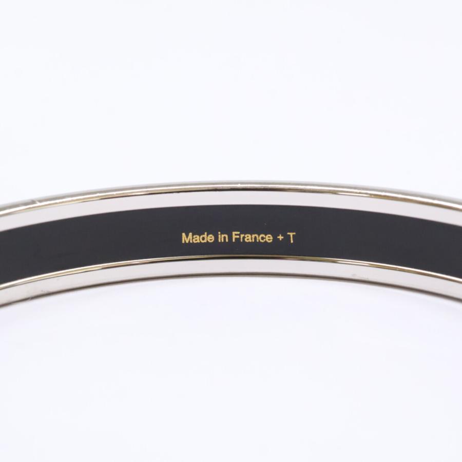 美品 HERMES エルメス エマイユPM ロープ柄 バングル ホワイト
