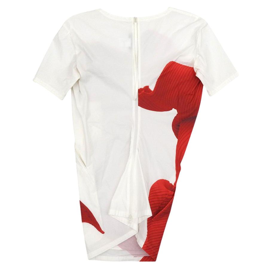 レア　ISSEY MIYAKE FETE 長袖 赤/白 美品 ISSEY MIYAKE イッセイミヤケ AS REPRESENTED KNIT プリント