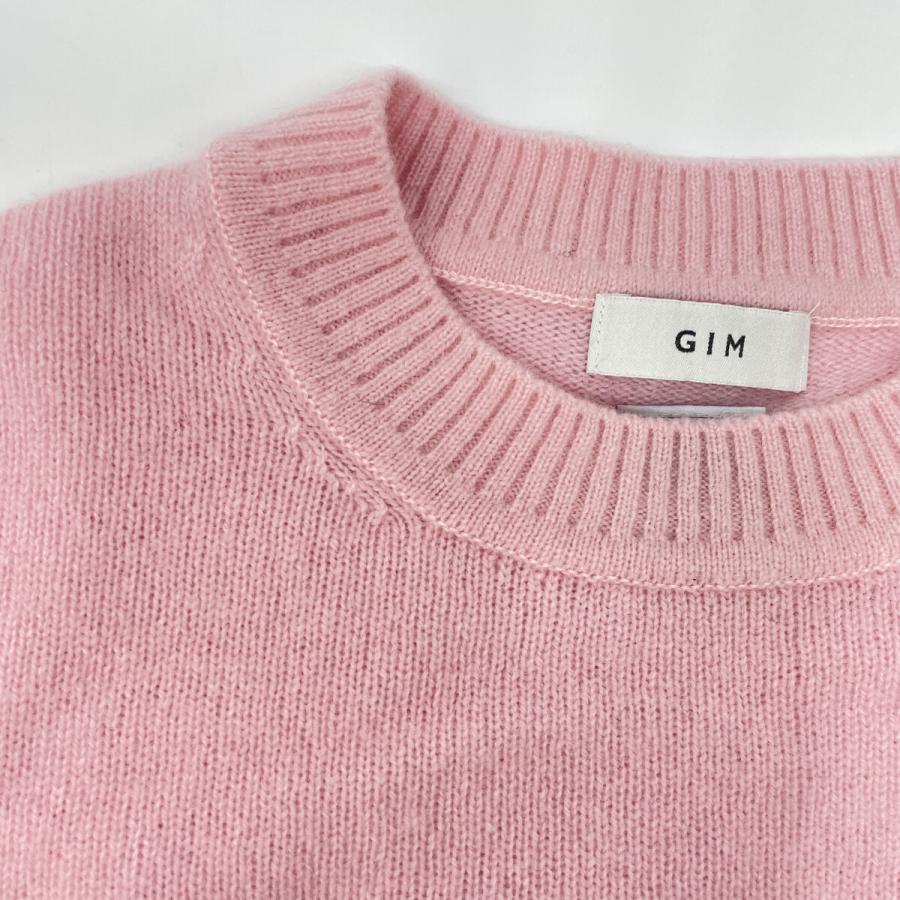 gim ジム ピンク 24502589 カシミヤ100 フェザーライトカシミヤ