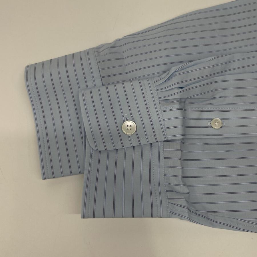 AURALEE オーラリー ブルー SUVIN HIGH COUNT CLOTH ストライプシャツ