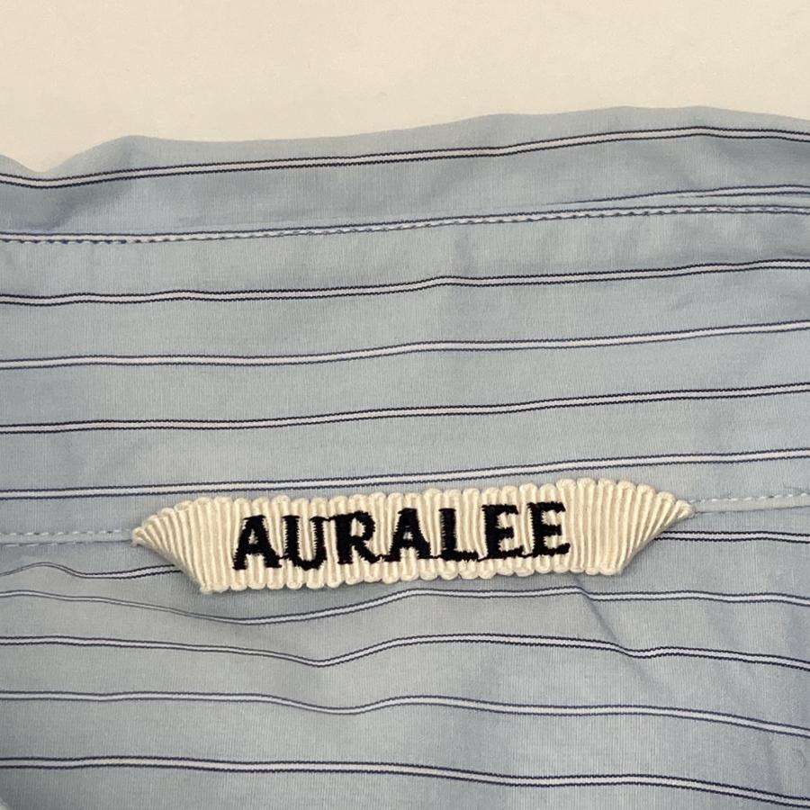 AURALEE オーラリー ブルー SUVIN HIGH COUNT CLOTH ストライプハーフ