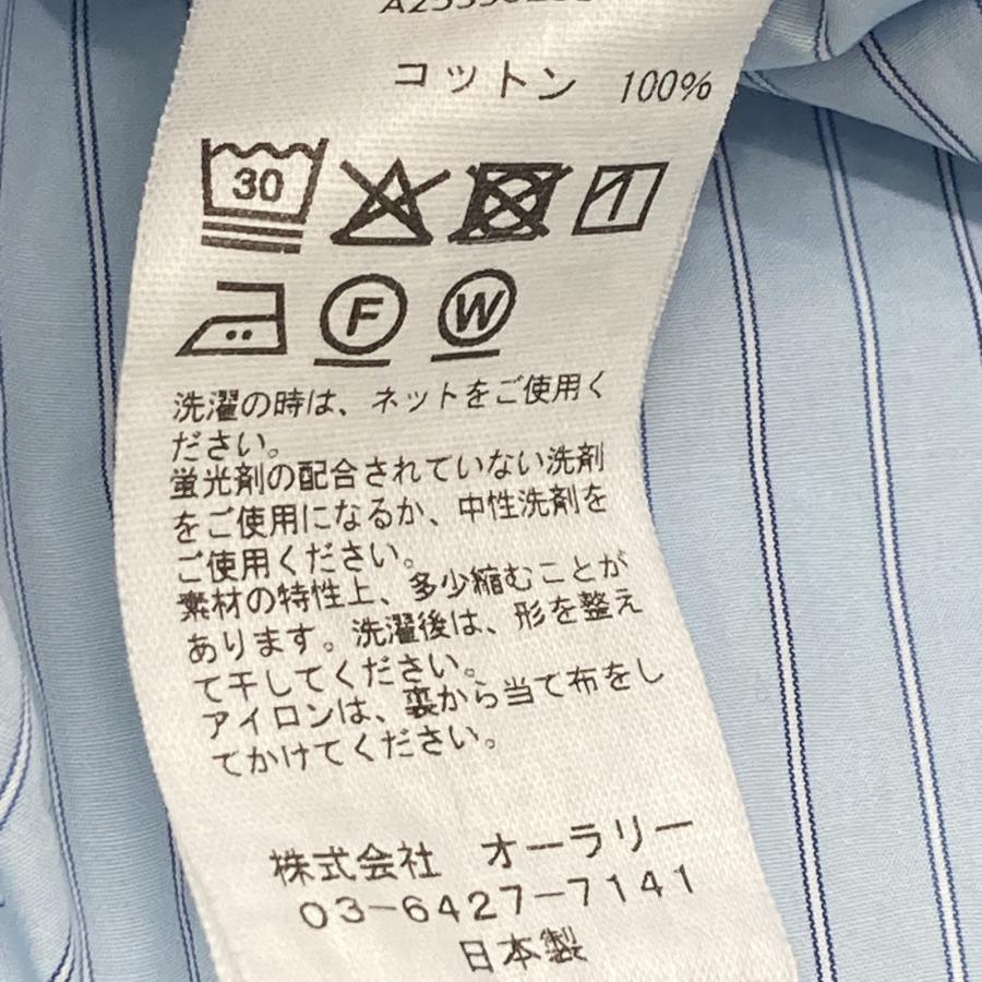 AURALEE オーラリー ブルー SUVIN HIGH COUNT CLOTH ストライプハーフ