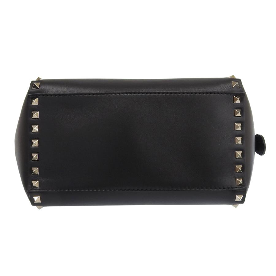 【美品】ヴァレンティノ　ショルダーバッグ　2way　ロックスタッズ　レザー　黒色 美品 VALENTINO ヴァレンティノ ロックスタッズ レザー 2WAY