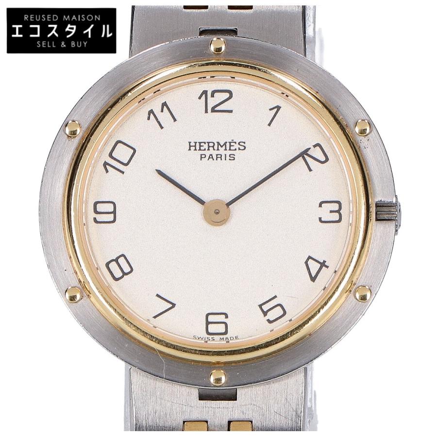 値下げしました【HERMES】エルメス オリンピア クォーツ腕時計　レディース♪ HERMES エルメス オリンピア クオーツ 腕時計 シルバー/ゴールド