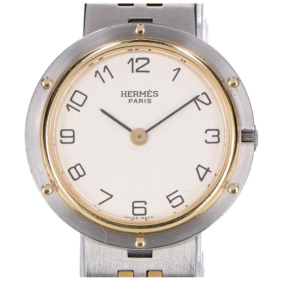 HERMES エルメス オリンピア クオーツ 腕時計 シルバー/ゴールド