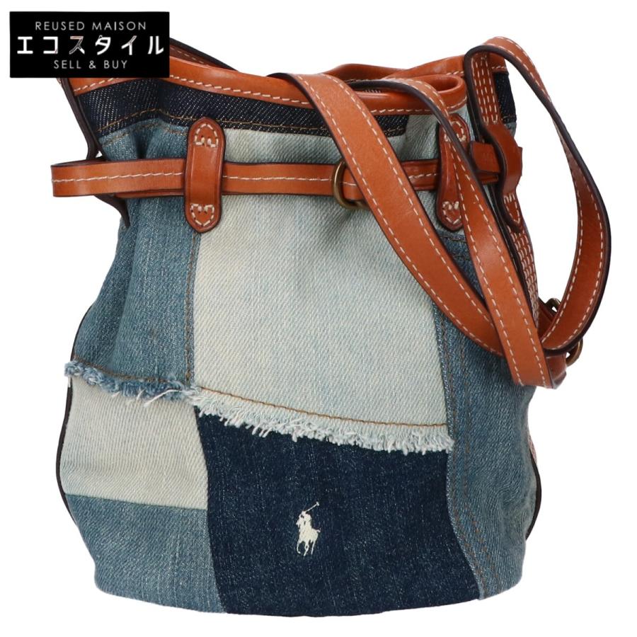 ⭐︎完売モデル POLO RALPH LAUREN デニム パッチワーク バッグ POLO RALPH LAUREN（ポロ ラルフ ローレン）の「パッチワーク デニム