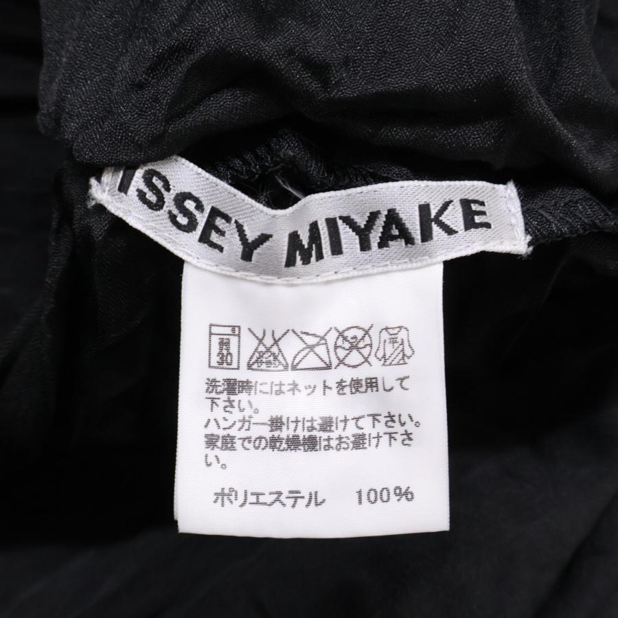 ISSEY MIYAKE イッセイミヤケ ブラック IM13FD722 プリーツ加工 七分袖