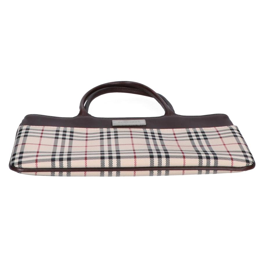 BURBERRY バーバリー ノバチェック カーブレザー ハンドバッグ BURBERRY（バーバリー） ロゴプレート ノバチェック/レザー