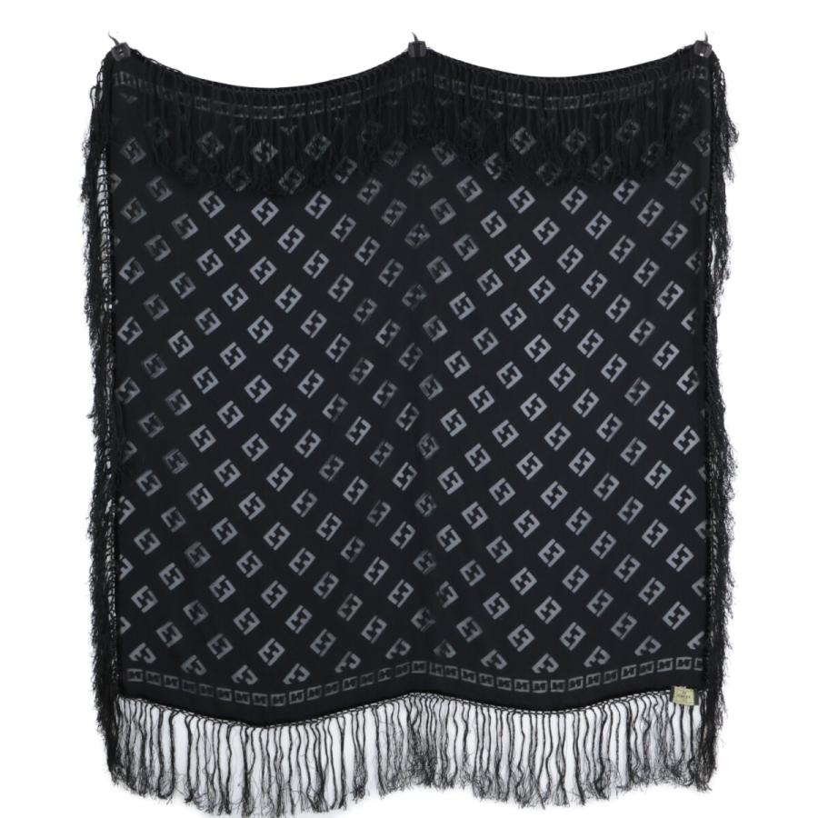 FENDI フェンディ　マフラー　ストール　ズッカ柄　フリンジ　ブラック　グレー 楽天市場】FENDI フェンディ マフラー ズッカ柄 ストライプ ブラック