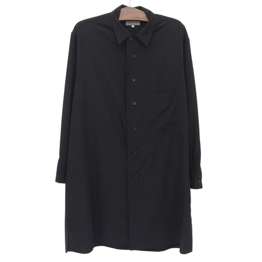 Yohji Yamamotoプールオム 19ss スタンドカラー ロングシャツ Yohji Yamamotoプールオム 19ss スタンドカラー ロングシャツ Yohji