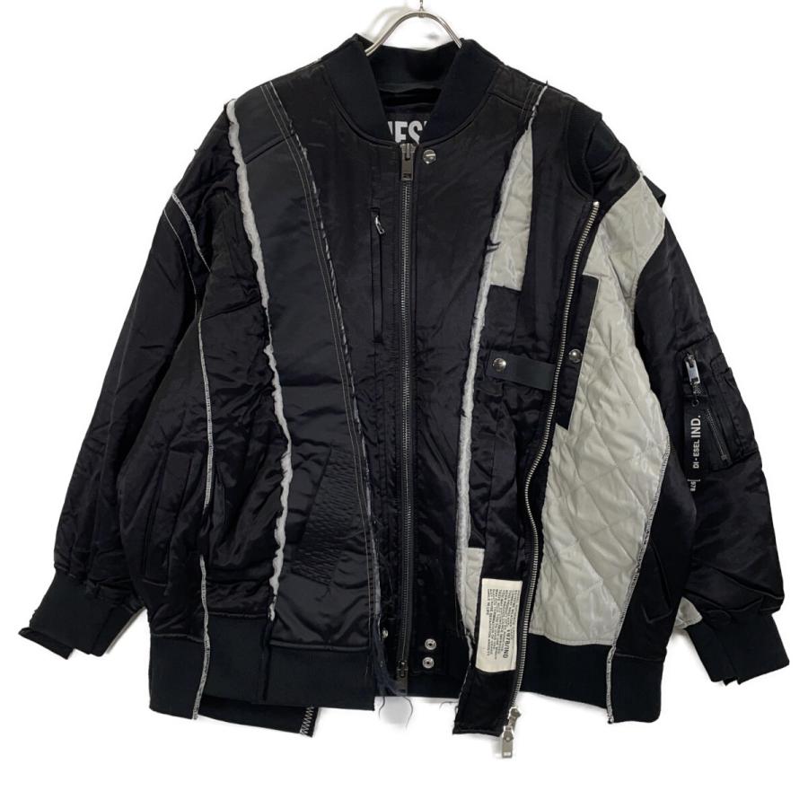 DIESEL（ディーゼル） ブラック G-FRANKIE 再構築 bomber jacket MA-1