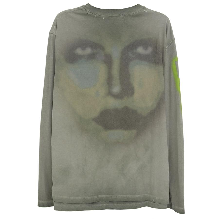 DIESEL（ディーゼル） T-CRANY ダメージ加工 レイヤー ロングTシャツ