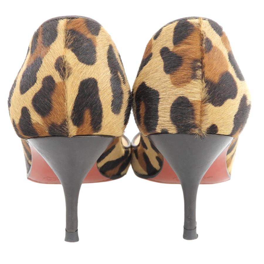 クリスチャンルブタン ハラコパンプス レオパード 36 Christian Louboutin（クリスチャンルブタン） レオパード柄 ハラコ