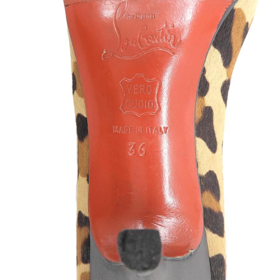 クリスチャンルブタン ハラコパンプス レオパード 36 Christian Louboutin（クリスチャンルブタン） レオパード柄 ハラコ