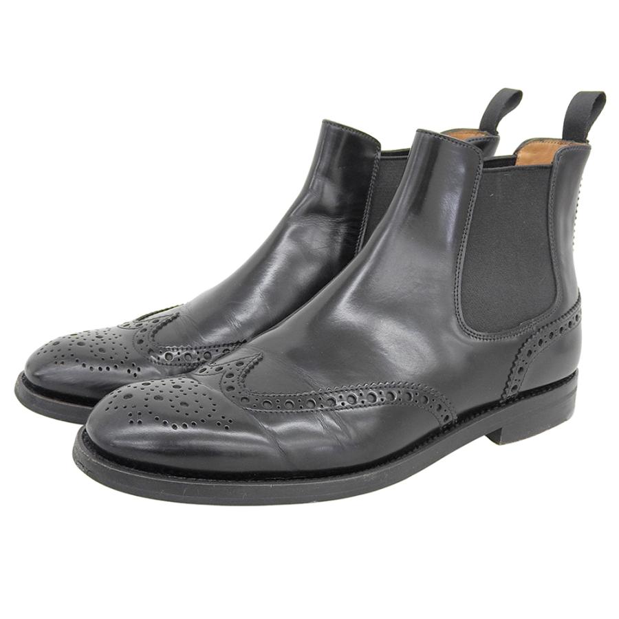 Church's チャーチ KETSBY サイドゴアタイプ ウィングチップ ショートブーツ シューズ レディース 黒 ブラック 36 1/2