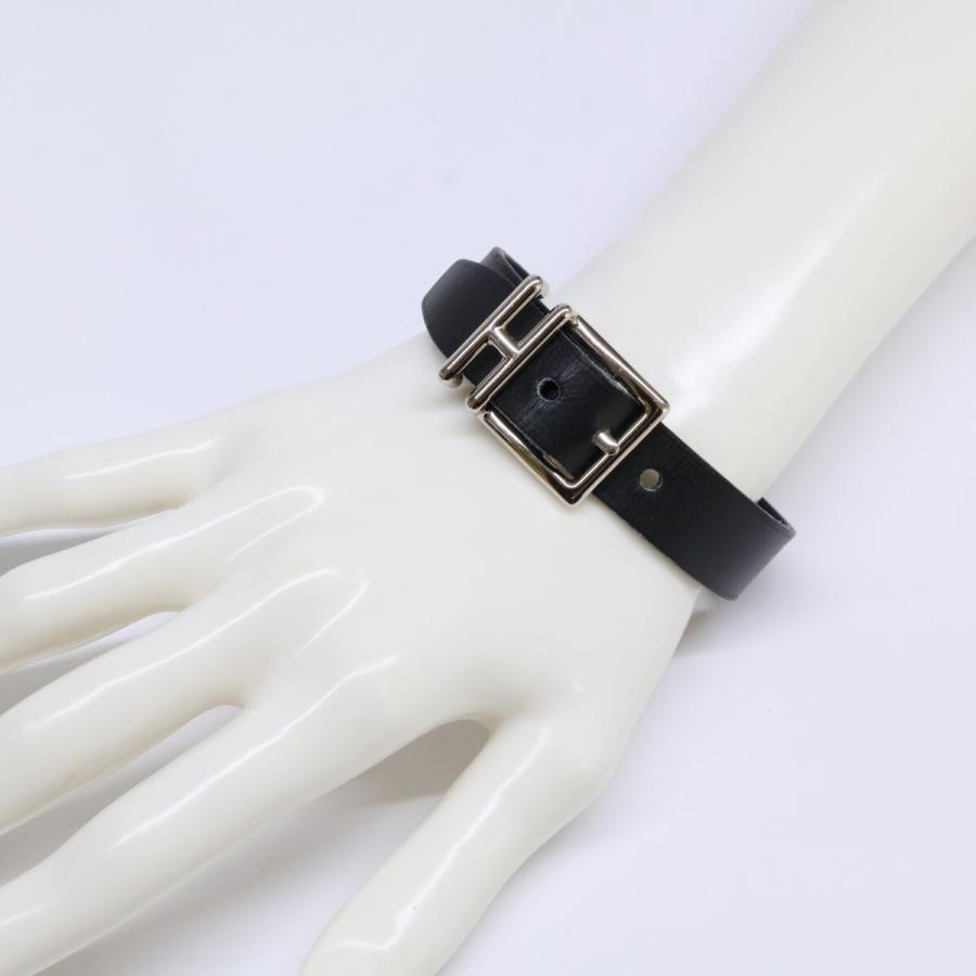HERMES エルメス ネイサン リバーシブル C刻印 レザー ブレスレット T4
