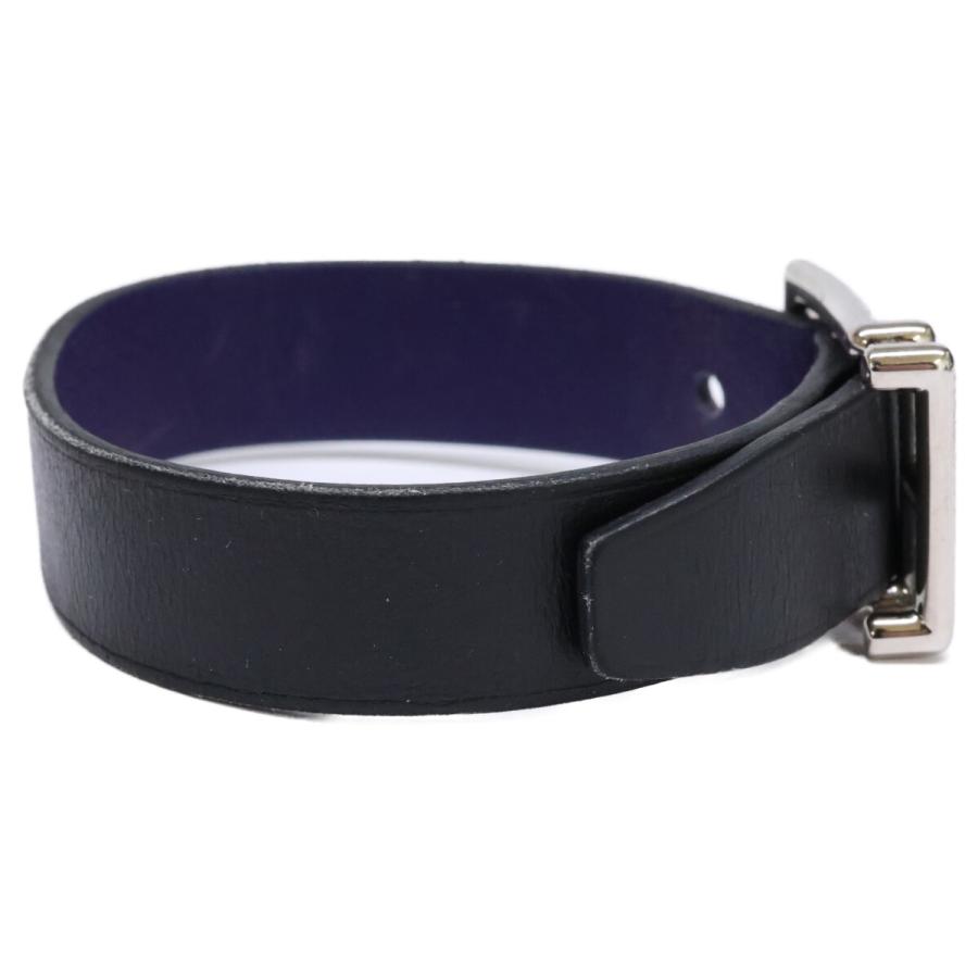 HERMES エルメス ネイサン リバーシブル C刻印 レザー ブレスレット T4