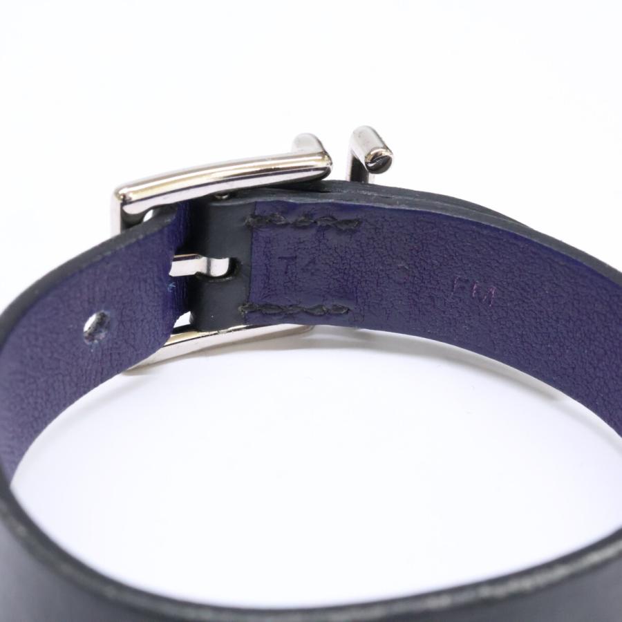 HERMES エルメス ネイサン リバーシブル C刻印 レザー ブレスレット T4