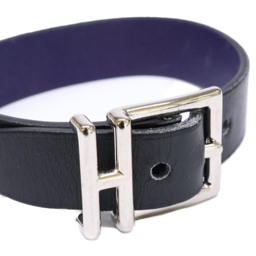 HERMES エルメス ネイサン リバーシブル C刻印 レザー ブレスレット T4