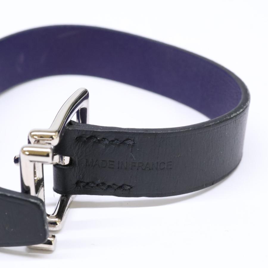 HERMES レザーブレスレット　リバーシブル HERMES エルメス ネイサン リバーシブル C刻印 レザー ブレスレット T4