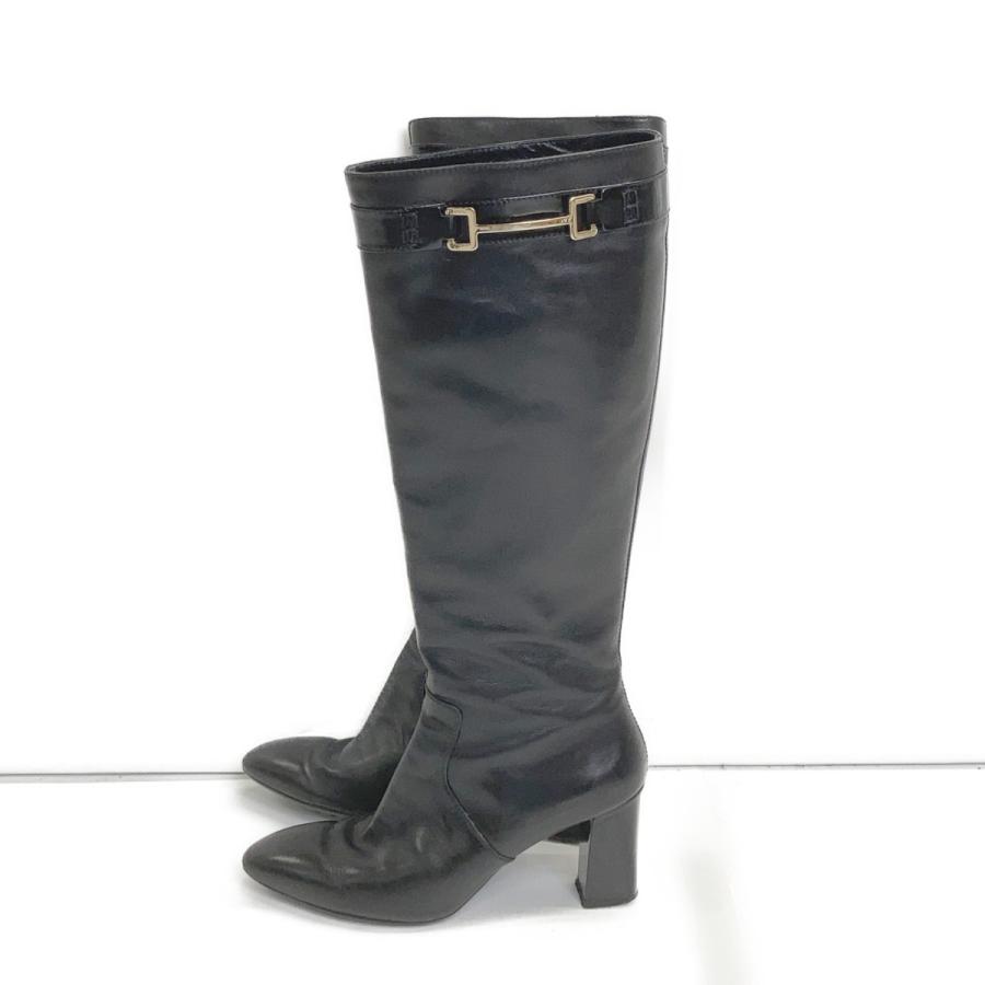 TODS トッズ ホースビット金具 レザーロングブーツ 38 1/2A