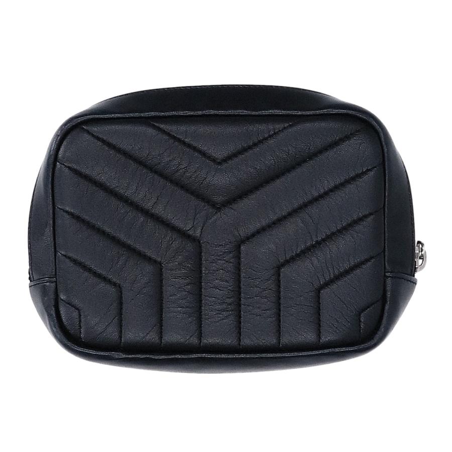 YSL ブラック キルティングポーチ サンローラン ノベルティ】 イヴサンローラン Y.S.L コスメポーチミニ キルティング
