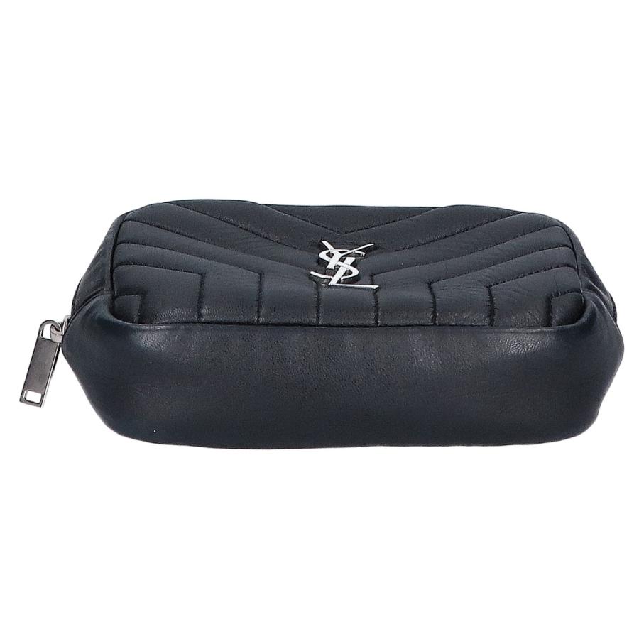 YSL ブラック キルティングポーチ サンローラン ノベルティ】 イヴサンローラン Y.S.L コスメポーチミニ キルティング