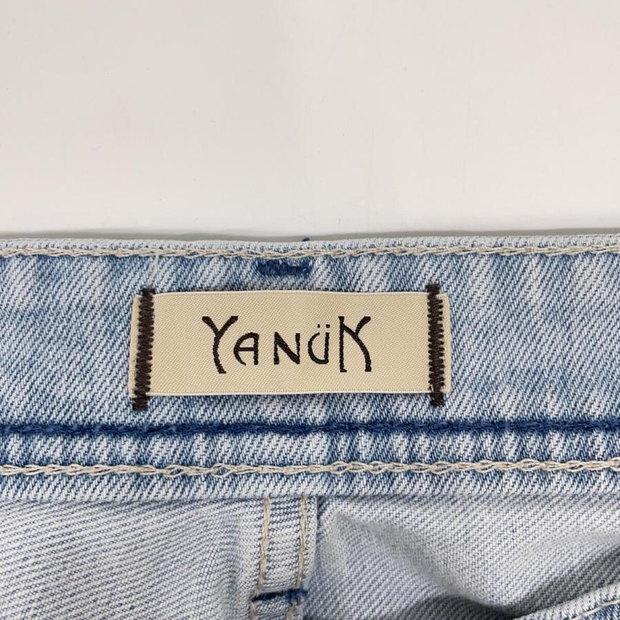 美品/24年製 YANUK ヤヌーク 57134301 ローライズ ストレート デニムパンツ/ボトムス 23 アイス レディース